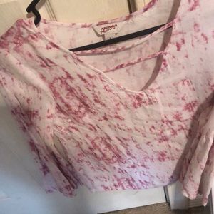 pink tye dye long sleeve